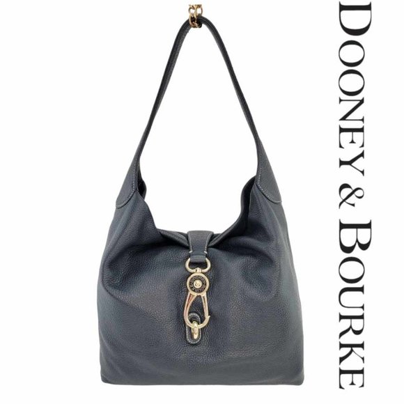 Dooney & Bourke Handbags - Authentic Dooney & Bourke Florentine Logo Lock Shoulder Bag - Midnight Blue NWOT